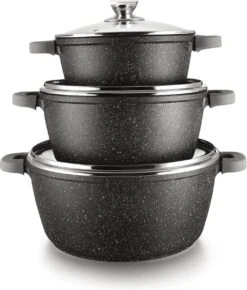 Cheffinger Steelpan Set 6-delig - 20-24-28cm - Zwart -Keukengerei Winkel 1023x1200 1
