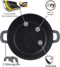 Cheffinger 28cm Kookpot / Braadpan - CF-DC28 -Keukengerei Winkel 1089x1200