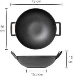 Blackwell Wadjan Wokpan - Gietijzer - 36 Cm - Zwart -Keukengerei Winkel 1144x1200