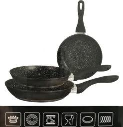 Merkloos Inductie Koekenpannenset - 3 Delig - Keramisch -Keukengerei Winkel 1162x1200