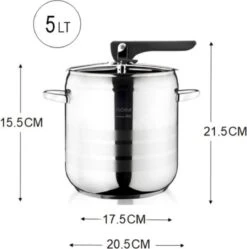 Zilan Easy - Snelkookpan - Pressure Cooker - Geschikt Voor Alle Warmtebronnen Ook Inductie - 4 Liter -Keukengerei Winkel 1189x1200