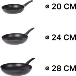 Masterchef Koekenpannen | 3-Delige Koekenpannenset | Inclusief 3 Inclusief Signature Collection Masterchef Messen | Ø 20, 24 En 28 Cm | Geschikt Voor Verschillende Warmtebronnen | Inductie, Elektrisch, Gas En Keramisch Pannenset | Vrij Van PFOA -Keukengerei Winkel 1193x1200