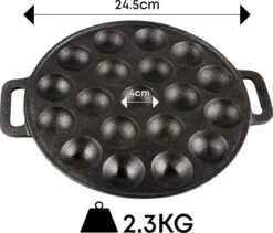 YUGN BLACK Poffertjespan Poffertjesmaker 6 Delige Set - 19 Poffertjes Incl Doseerfles Kwast Poffertjesvork Siliconen Ovenwanten - Platte Onderkant Poffertjespan Inductie Poffertjespan Elektrisch - Cadeau Tip -Keukengerei Winkel 1200x1023 2