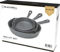 Blackwell Koekenpannenset - Gietijzer - ø 16, 20 En 25 Cm - Zonder Anti-aanbaklaag -Keukengerei Winkel 1200x1038 4