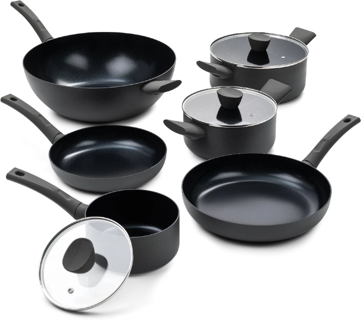 ISENVI Avon Compleet Set - Pannenset 6 Delig - Ergo Grepen 3 ISENVI Avon Compleet Set - Pannenset 6 Delig - Ergo Grepen