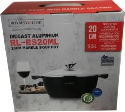 Royalty Line - Marble Soep/braadpan - Met Glazen Deksel Zwart - 20 CM. RL-BS20ML 17 Royalty Line - Marble Soep/braadpan - Met Glazen Deksel Zwart - 20 CM. RL-BS20ML -Keukengerei Winkel 1200x1074 1