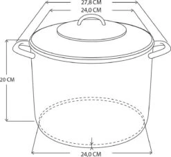 Haushalt Soeppan Met Glazen Deksel - 10 Liter- RVS -Keukengerei Winkel 1200x1101 3