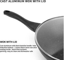 Royal Swiss WK30 - Wokpan - Ø 30 Cm - Marmeren Coating - Inductie - Met Glazen Deksel - PFAS-vrijs - Zwart -Keukengerei Winkel 1200x1129 1