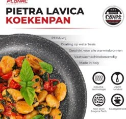 Flonal Pietra Lavica - Koekenpan - Ø 26cm - 100% PFOA Vrij - Aluminium - Ergonomische Handgreep - Geschikt Voor Alle Warmtebronnen 14 Flonal Pietra Lavica - Koekenpan - Ø 26cm - 100% PFOA Vrij - Aluminium - Ergonomische Handgreep - Geschikt Voor Alle Warmtebronnen -Keukengerei Winkel 1200x1135 6