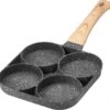 Professionele Koekenpan - Inductie - Voor Eieren / Pannekoeken / Hamburgers - Bakpan - Pan Voor 4 Eieren - Crepe Maker - Pannenkoekenmaker - Braadpan - Anti Aanbaklaag -Keukengerei Winkel 1200x1148