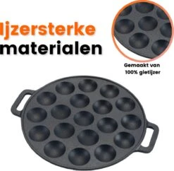 Kicinn Poffertjespan - Poffertjesmaker - Poffertjespan Inductie - Ø 24 Cm - 19 Poffertjes - Inclusief Handvaten 14 Kicinn Poffertjespan - Poffertjesmaker - Poffertjespan Inductie - Ø 24 Cm - 19 Poffertjes - Inclusief Handvaten -Keukengerei Winkel 1200x1177 2