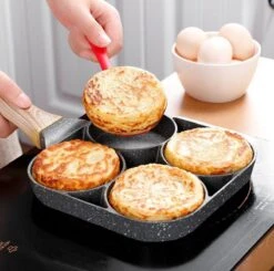 Professionele Koekenpan - Inductie - Voor Eieren / Pannekoeken / Hamburgers - Bakpan - Pan Voor 4 Eieren - Crepe Maker - Pannenkoekenmaker - Braadpan - Anti Aanbaklaag -Keukengerei Winkel 1200x1191 1