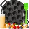 IRONO Poffertjespan Set - Incl. Doseerfles, Kwast En Vork - Poffertjespan Inductie En Electrisch - Poffertjesmaker 19 Poffertjes - Poffertjes Maken - Spuitfles - Cadeau Voor Mannen En Vrouwen -Keukengerei Winkel 1200x1191 2
