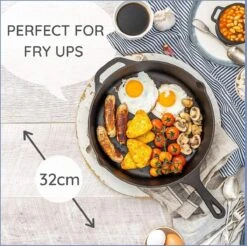 Nuovva Cast Iron Skillet / Gietijzeren Pan - 32cm -Keukengerei Winkel 1200x1193 4