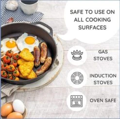 Nuovva Cast Iron Skillet / Gietijzeren Pan - 32cm -Keukengerei Winkel 1200x1195 2