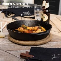 Gietijzeren Pan - Skillet - Koekenpan - BBQ - Koekenpan Inductie - ø32cm - 3.1 KG - Geschikt Voor Alle Warmtebronnen - Inclusief Gratis E-Book -Keukengerei Winkel 1200x1198 15