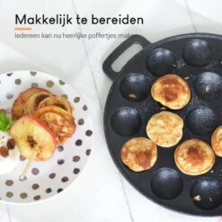 Ocina Poffertjespan– 19 Poffertjes – Poffertjesmaker – Poffertjespan Inductie – Poffertjespan Electrisch – Gietijzeren Pan – Inclusief Warmtebestendige Handvaten– Gratis Receptenboek -Keukengerei Winkel 1200x1198 24