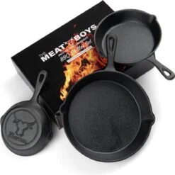 Gietijzeren Pannenset - Cast Iron Skillets - BBQ Skilletset -Keukengerei Winkel 1200x1198