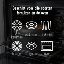 Daumonet Ducasse Gietijzeren Double Use Braadpan - Combi Sudderpan Zwart - 2-in-1 Bak- En Braadpan - PFAS & PFOA Vrij - Rond - Ø 26 Cm - 4,4 Liter - Emaille - Alle Warmtebronnen - Elektrisch - Gas - Halogeen - Inductie - Keramisch 21 Daumonet Ducasse Gietijzeren Double Use Braadpan - Combi Sudderpan Zwart - 2-in-1 Bak- En Braadpan - PFAS & PFOA Vrij - Rond - Ø 26 Cm - 4,4 Liter - Emaille - Alle Warmtebronnen - Elektrisch - Gas - Halogeen - Inductie - Keramisch -Keukengerei Winkel 1200x1199 24