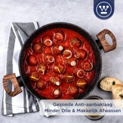 Westinghouse Hapjespan Inductie - Ø 32 Cm - Zwart Marmer - Speciale Editie - Met Deksel -Keukengerei Winkel 1200x1200 1010