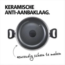 BRABANTIA INDU+ Hapjespan - Keramische Antiaanbaklaag - Met Deksel - Ø 28 Cm - Inductie - Pfas Vrij -Keukengerei Winkel 1200x1200 1023
