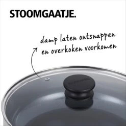 BRABANTIA INDU+ Hapjespan - Keramische Antiaanbaklaag - Met Deksel - Ø 28 Cm - Inductie - Pfas Vrij -Keukengerei Winkel 1200x1200 1026