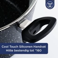 Westinghouse Hapjespan Inductie - Ø 28 Cm - Zwart Marmer - Met Deksel -Keukengerei Winkel 1200x1200 1031