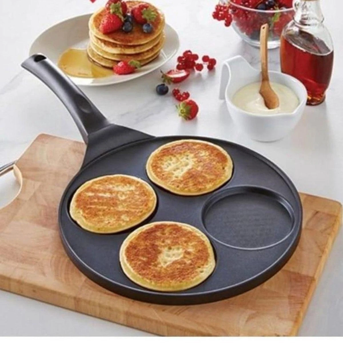 Cheffinger Crêpemaker Pancake - Ø 26 Cm - Geschikt Voor Inductie - Koudgreep - Zwart 2 Cheffinger Crêpemaker Pancake - Ø 26 Cm - Geschikt Voor Inductie - Koudgreep - Zwart