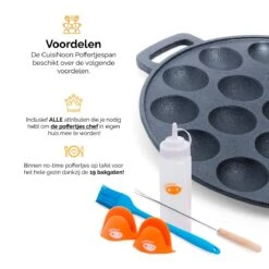CuisiNoon® Poffertjespan Premium - Complete Poffertjesmaker Set - Inclusief Bakboek -Keukengerei Winkel 1200x1200 1091