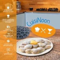 CuisiNoon® Poffertjespan Premium - Complete Poffertjesmaker Set - Inclusief Bakboek -Keukengerei Winkel 1200x1200 1094