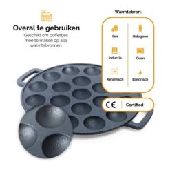 CuisiNoon® Poffertjespan Premium - Complete Poffertjesmaker Set - Inclusief Bakboek -Keukengerei Winkel 1200x1200 1096