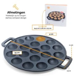CuisiNoon® Poffertjespan Premium - Complete Poffertjesmaker Set - Inclusief Bakboek -Keukengerei Winkel 1200x1200 1097
