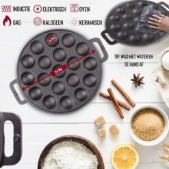 Rednas Poffertjespan Pakket - Incl. Luxe Giftbox - Incl.Bakkwast/Vork/Doseerfles - RVS/Gietijzer -Keukengerei Winkel 1200x1200 1101