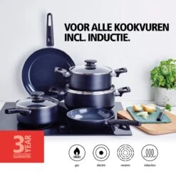 Brabantia Cooking Pleasure Set - 5 Delig - Inductie - Keramische Anti Aanbaklaag - Pfas Vrij -Keukengerei Winkel 1200x1200 1155