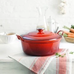 Le Creuset Braadpan Faitout Tradition Kersenrood - ø 24 Cm / 3 Liter -Keukengerei Winkel 1200x1200 1228