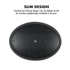 MOA Gietijzeren Braadpan - Inhoud 4,7 Liter - 29CM - Ovaal - Alle Warmtebronnen - Ook Voor Inductie - Gewicht 5,7 Kg - Zwart - C29B -Keukengerei Winkel 1200x1200 1239