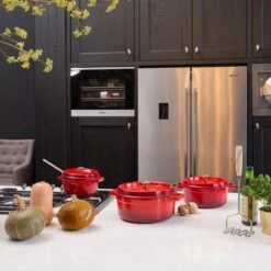 Sola Braadpan Gietijzer - Ø 20 Cm - Oranje/Rood - Gietijzer - Extra Zware Bodem -Keukengerei Winkel 1200x1200 1240