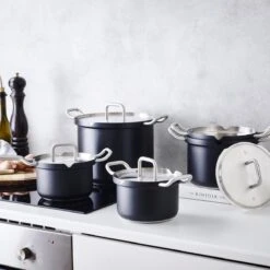 BK Q-linair Master Black Kookpannenset - 5-delig - Veilig Afgietsysteem - Inductie -Keukengerei Winkel 1200x1200 125