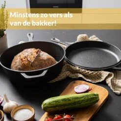 Chefarone Gietijzeren Pan - 2-in-1 Braadpan Inclusief Deksel - Geschikt Voor Alle Warmtebronnen -Keukengerei Winkel 1200x1200 1299