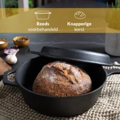 Chefarone Gietijzeren Pan - 2-in-1 Braadpan Inclusief Deksel - Geschikt Voor Alle Warmtebronnen -Keukengerei Winkel 1200x1200 1300