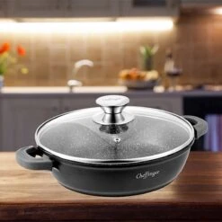 Cheffinger 28cm Lage Kookpot / Braadpan - CF-SC28 -Keukengerei Winkel 1200x1200 1312