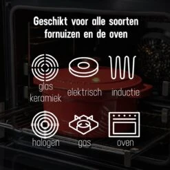 Daumonet Carême Rouge Gietijzeren Braadpan - Sudderpan Kersen Rood - Rond - Ø26 Cm - 4,4 Liter - PFAS & PFOA Vrij - Emaille - Geschikt Voor Alle Warmtebronnen - Elektrisch - Gas - Halogeen - Inductie - Keramisch - Vaatwasserbestendig -Keukengerei Winkel 1200x1200 1340