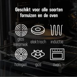 Gietijzeren Braadpan - Sudderpan Zwart Van Daumonet - Ovaal - Ø 29 Cm - 3 Liter - 100% PFAS & PFOA Vrij - Emaille - Geschikt Voor Alle Warmtebronnen - Elektrisch - Gas - Halogeen - Inductie - Keramisch - Vaatwasserbestendig -Keukengerei Winkel 1200x1200 1351