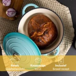 Chefarone Gietijzeren Pan - Braadpan Inclusief Deksel - Geschikt Voor Alle Warmtebronnen - Geëmailleerd Blauw 13 Chefarone Gietijzeren Pan - Braadpan Inclusief Deksel - Geschikt Voor Alle Warmtebronnen - Geëmailleerd Blauw -Keukengerei Winkel 1200x1200 1367