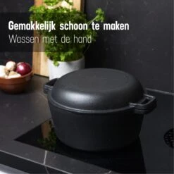 Daumonet Ducasse Gietijzeren Double Use Braadpan - Combi Sudderpan Zwart - 2-in-1 Bak- En Braadpan - PFAS & PFOA Vrij - Rond - Ø 26 Cm - 4,4 Liter - Emaille - Alle Warmtebronnen - Elektrisch - Gas - Halogeen - Inductie - Keramisch 16 Daumonet Ducasse Gietijzeren Double Use Braadpan - Combi Sudderpan Zwart - 2-in-1 Bak- En Braadpan - PFAS & PFOA Vrij - Rond - Ø 26 Cm - 4,4 Liter - Emaille - Alle Warmtebronnen - Elektrisch - Gas - Halogeen - Inductie - Keramisch -Keukengerei Winkel 1200x1200 1438