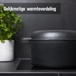 Daumonet Ducasse Gietijzeren Double Use Braadpan - Combi Sudderpan Zwart - 2-in-1 Bak- En Braadpan - PFAS & PFOA Vrij - Rond - Ø 26 Cm - 4,4 Liter - Emaille - Alle Warmtebronnen - Elektrisch - Gas - Halogeen - Inductie - Keramisch 17 Daumonet Ducasse Gietijzeren Double Use Braadpan - Combi Sudderpan Zwart - 2-in-1 Bak- En Braadpan - PFAS & PFOA Vrij - Rond - Ø 26 Cm - 4,4 Liter - Emaille - Alle Warmtebronnen - Elektrisch - Gas - Halogeen - Inductie - Keramisch -Keukengerei Winkel 1200x1200 1439