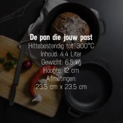 Daumonet Ducasse Gietijzeren Double Use Braadpan - Combi Sudderpan Zwart - 2-in-1 Bak- En Braadpan - PFAS & PFOA Vrij - Rond - Ø 26 Cm - 4,4 Liter - Emaille - Alle Warmtebronnen - Elektrisch - Gas - Halogeen - Inductie - Keramisch 20 Daumonet Ducasse Gietijzeren Double Use Braadpan - Combi Sudderpan Zwart - 2-in-1 Bak- En Braadpan - PFAS & PFOA Vrij - Rond - Ø 26 Cm - 4,4 Liter - Emaille - Alle Warmtebronnen - Elektrisch - Gas - Halogeen - Inductie - Keramisch -Keukengerei Winkel 1200x1200 1441