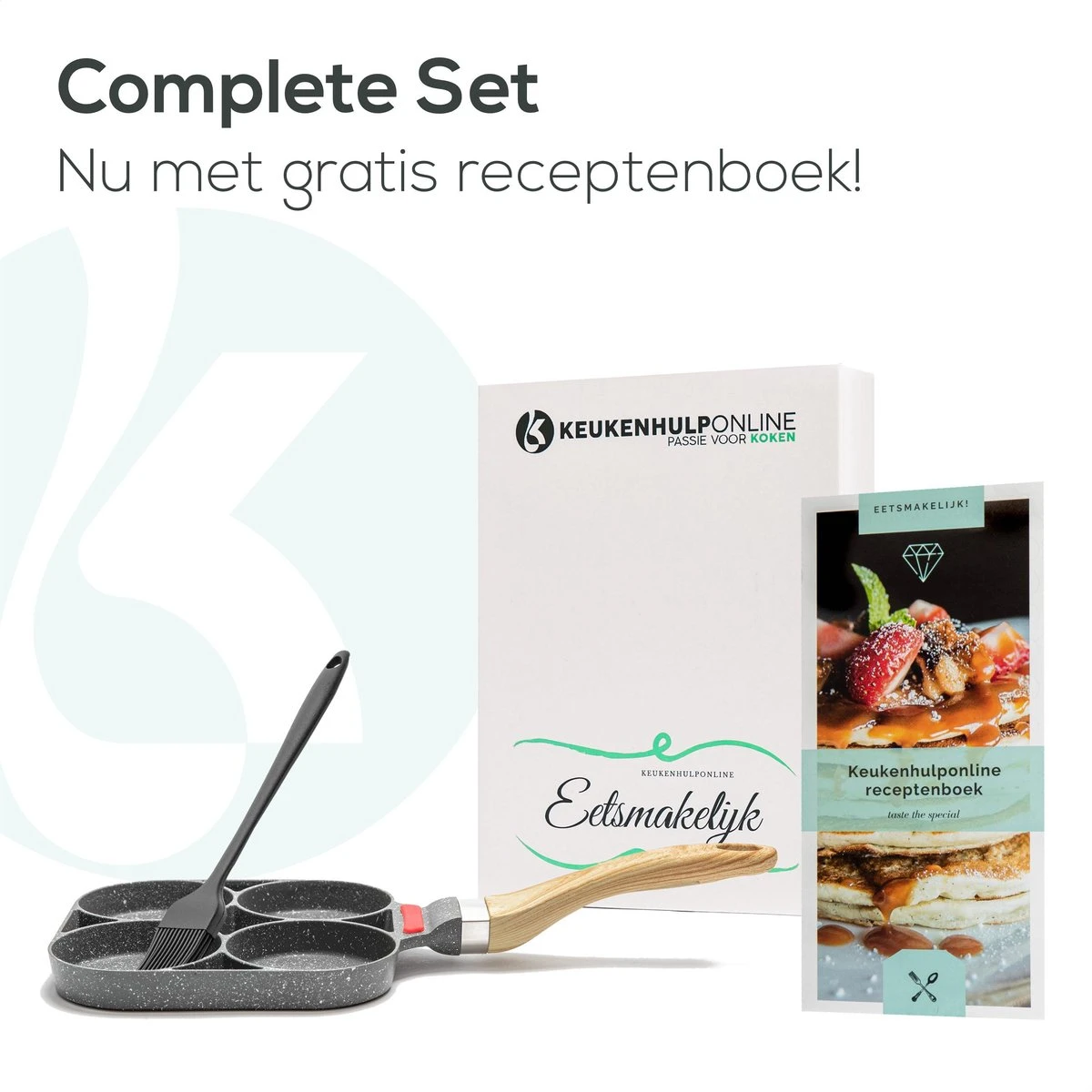 Culistar Pannenkoekenpan Inductie - Pancake Pan - Omeletpan - Omeletmaker - Eierpan - Inclusief Receptenboekje 4 Culistar Pannenkoekenpan Inductie - Pancake Pan - Omeletpan - Omeletmaker - Eierpan - Inclusief Receptenboekje - Afbeelding 2