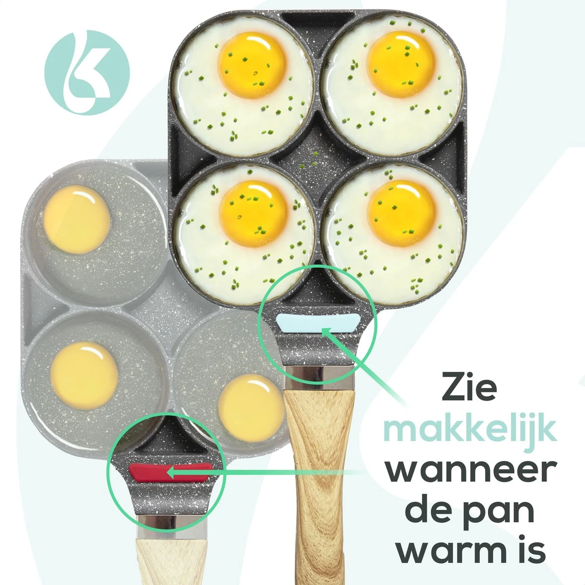Culistar Pannenkoekenpan Inductie - Pancake Pan - Omeletpan - Omeletmaker - Eierpan - Inclusief Receptenboekje 6 Culistar Pannenkoekenpan Inductie - Pancake Pan - Omeletpan - Omeletmaker - Eierpan - Inclusief Receptenboekje - Afbeelding 4