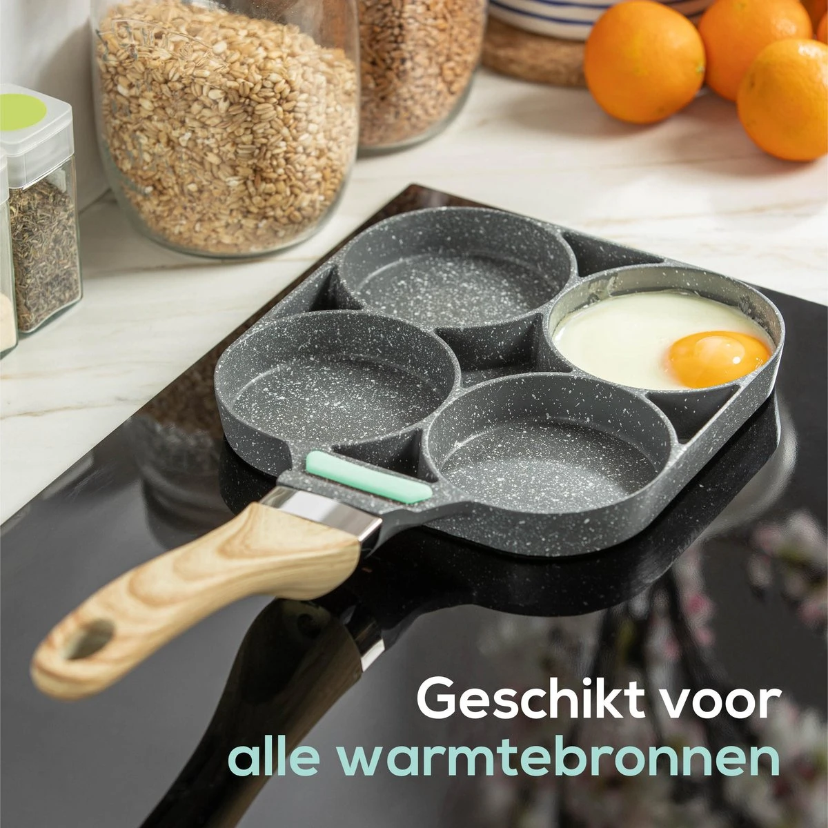 Culistar Pannenkoekenpan Inductie - Pancake Pan - Omeletpan - Omeletmaker - Eierpan - Inclusief Receptenboekje 7 Culistar Pannenkoekenpan Inductie - Pancake Pan - Omeletpan - Omeletmaker - Eierpan - Inclusief Receptenboekje - Afbeelding 5
